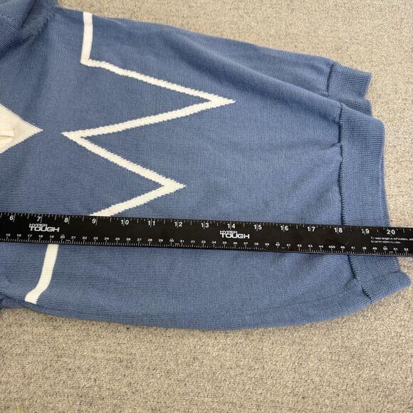 Woolland Norway Juvass Merino Wool Knit Sweater 1/2 Zip Blue Washable Kids 8 - Picture 8 of 9